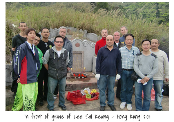 In front of grave Lee Sai Keung in 2011